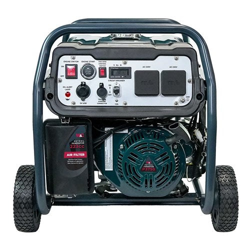 Welling & Crossley WC-P3750 3.20kW Open-Frame Petrol Generator with AVR & Remote Start