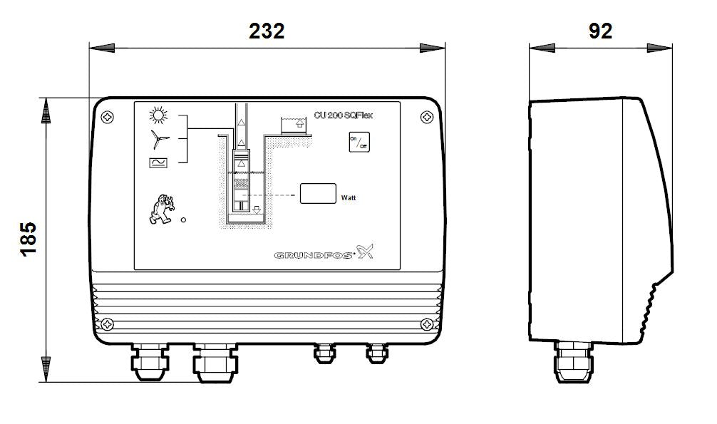 Grundfos CU 200 Combined Status, Control & Communications Unit for SQFlex Pumps