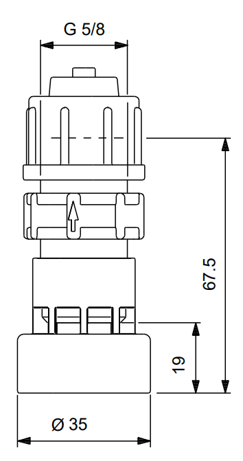 Grundfos PVDF Foot Valve for Dosing Pump Suction Hose (60LPH)