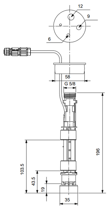 Grundfos PVDF Foot Valve for Dosing Pump Suction Hose (60LPH)