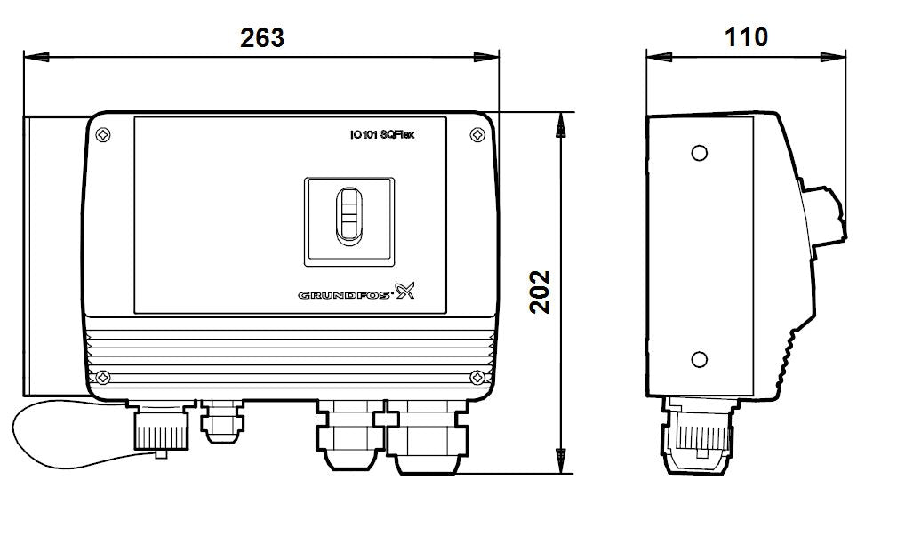 Grundfos IO101 Isolator & Generator Interface Switch Box Unit for SQFLEX Pumps