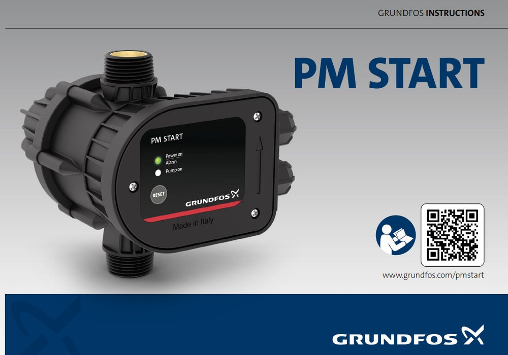 Grundfos PM START Automatic Pressure Controller with Dry-Run Protection (1.5 or 2.2 BAR)