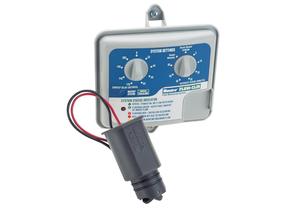 Hunter Flow-Clik™ Irrigation Flow Shut-Off Sensor with Programmable Interface Panel