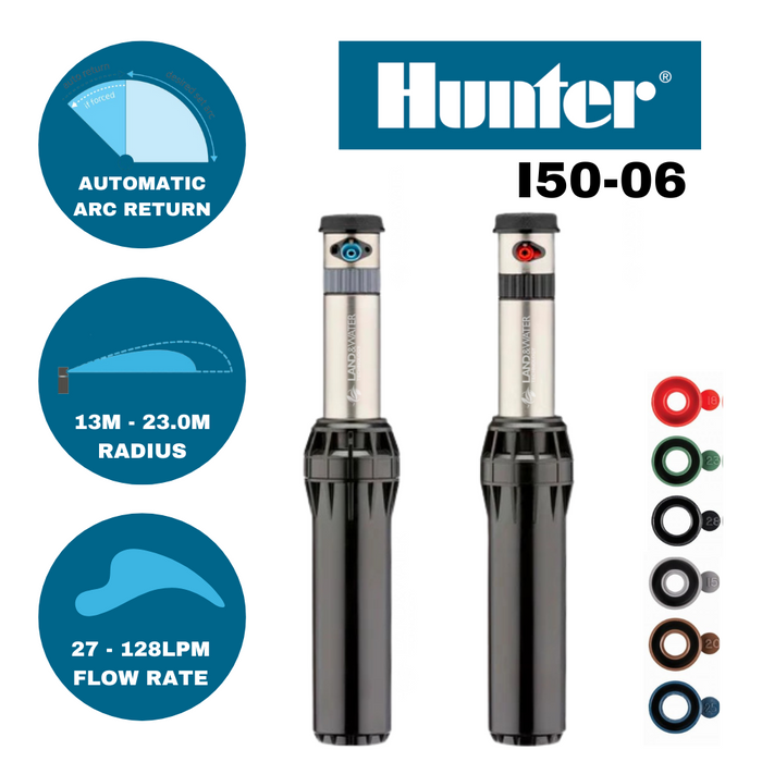 Hunter I-50 Ultra 150mm Adjustable Gear Drive Sprinklers (13-23m / 25mm BSP)