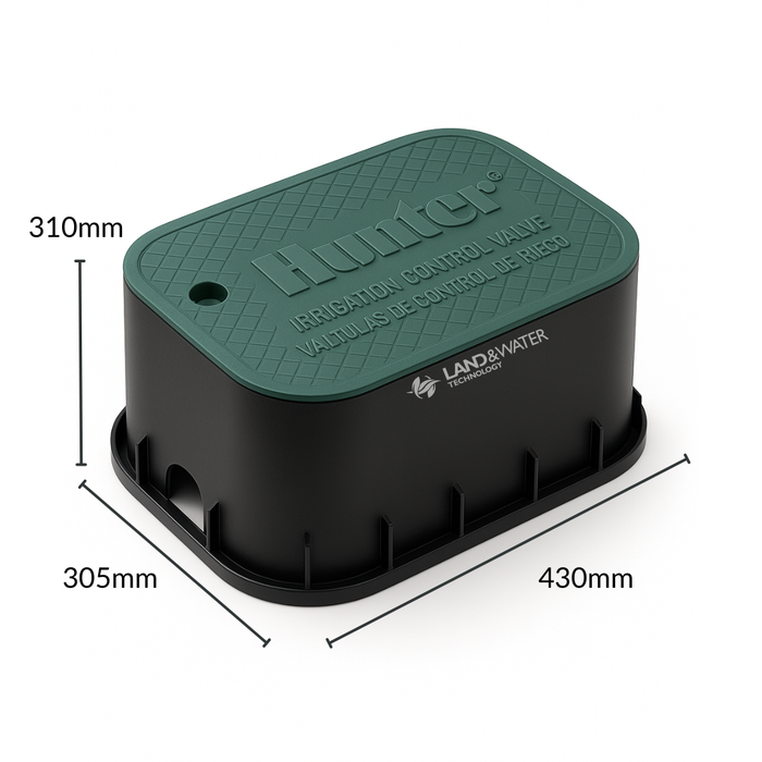 Hunter HC-CVB12122 Residential Medium Rectangular Valve Box (305mm Wide x 430mm Long x 310mm Deep)