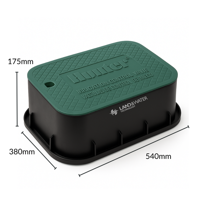 Hunter HC-CVB15062 Jumbo Rectangular Valve Box (380mm Wide x 540mm Long x 175mm Deep)