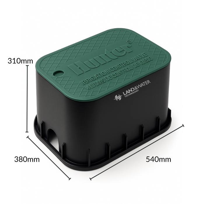 Hunter HC-CVB15122 Jumbo Rectangular Valve Box (380mm Wide x 540mm Long x 310mm Deep)