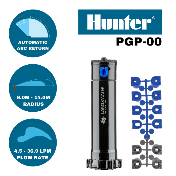 Hunter PGP-00 Ultra Adjustable Shrub Head Gear Drive Sprinkler (9-14m / 20mm BSP)