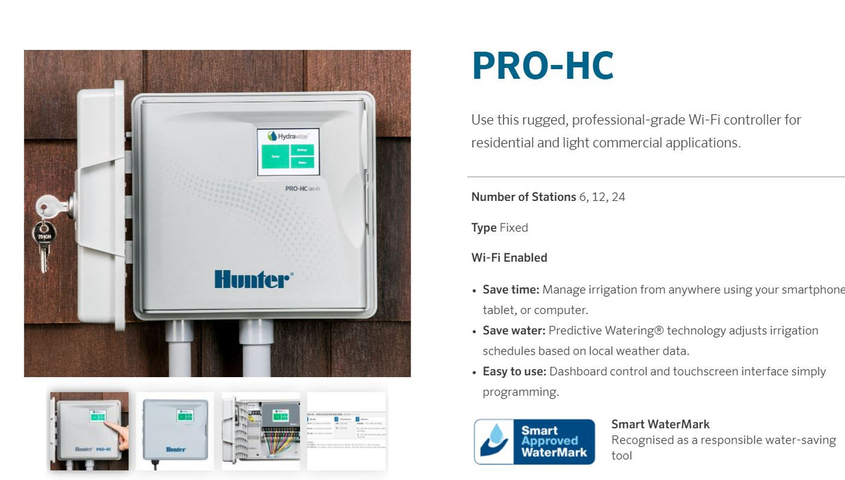 Hunter PRO-HC Hydrawise™ Outdoor Residential Smart WIFI Irrigation Controllers