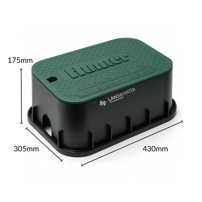 Hunter HC-CVB12062 Residential Medium Rectangular Valve Box (305mm Wide x 430mm Long x 175mm Deep)