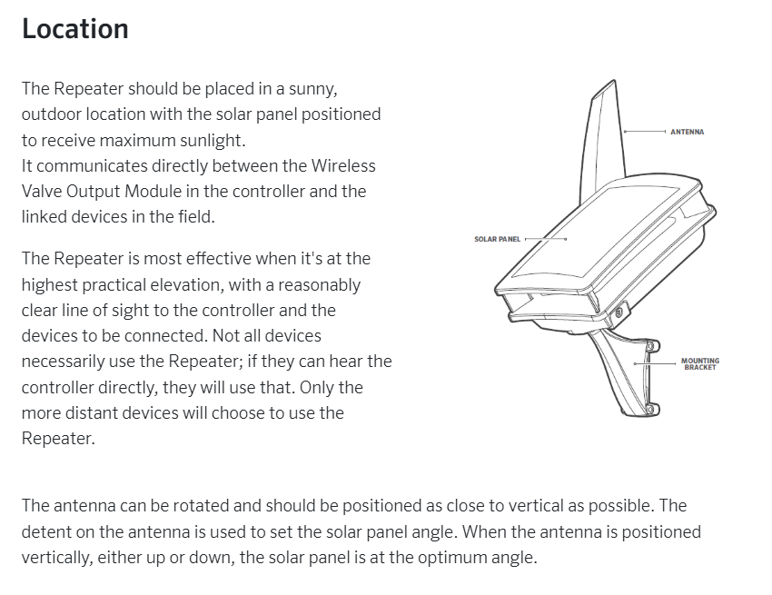 Hunter RPT Battery-operated Wireless Solar Repeater for WVL Range Extension