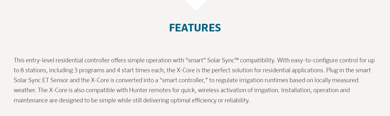 Hunter X-CORE Residential Irrigation Controllers