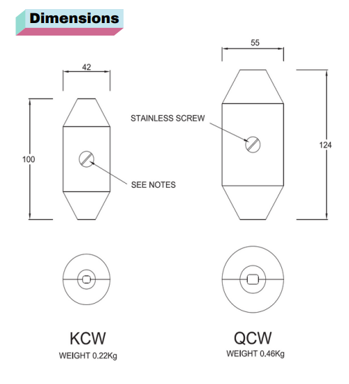 Kelco Float Switch Cable Weight for K, KU & Q Series Float Switches