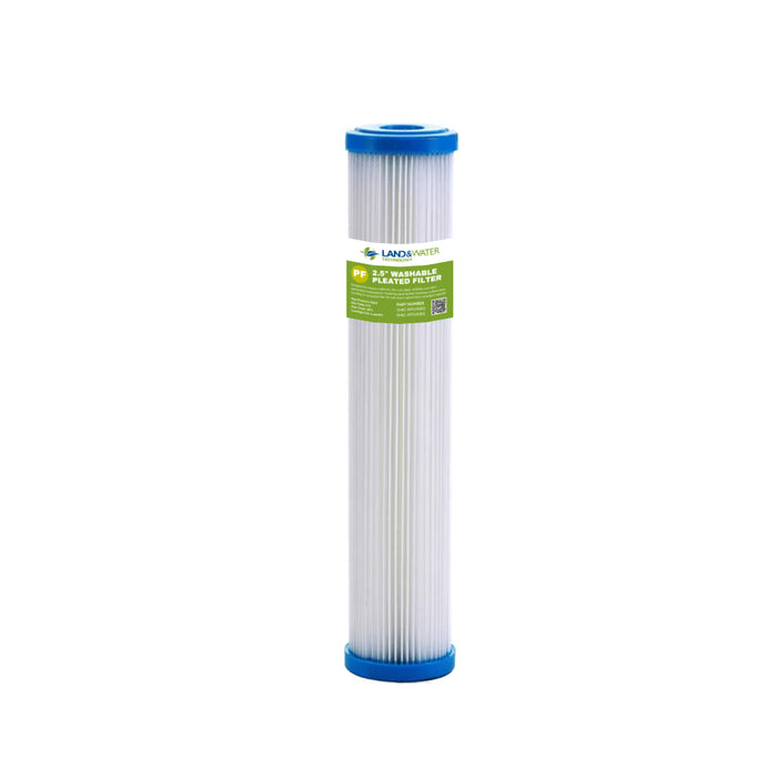 Land & Water 20" x 2.5" Washable Polyester Pleated Filter Cartridge (Stage 1)