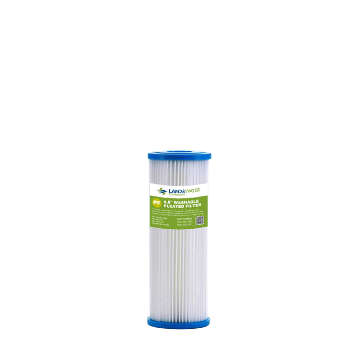 Land & Water 10" x 4.5" Washable Polyester Pleated Filter Cartridge (Stage 1)