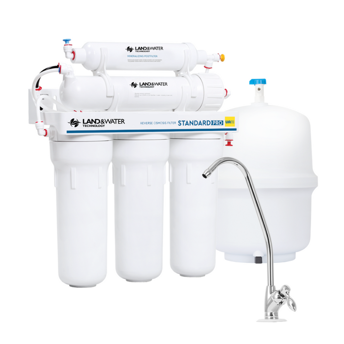 Land & Water 5-Stage Professional Reverse Osmosis RO Undersink Water Filtration Kit with Re-Mineralization (200 LPD)