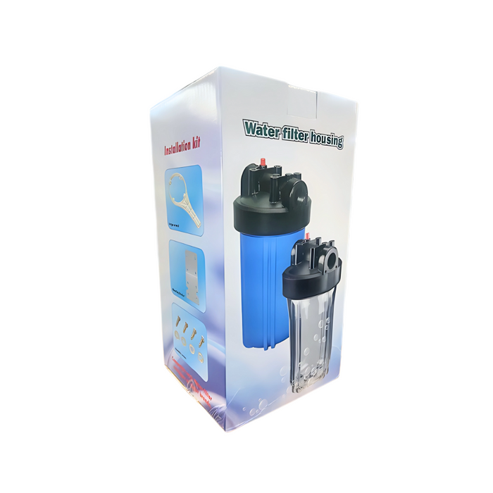 Land & Water Replacement 10" x 4.5" Blue Filter Housing & Mounting Bracket