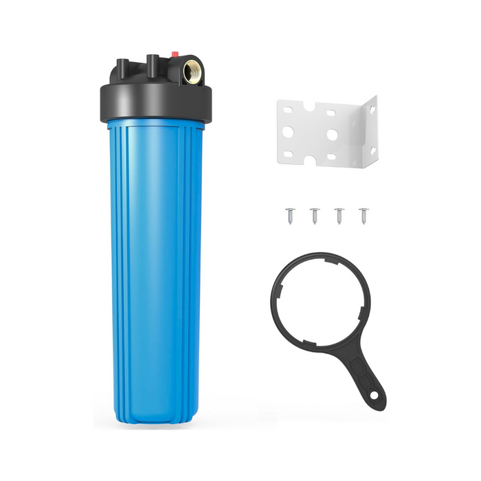 Land & Water Replacement Whole House 20" x 4.5" Blue Filter Housing & Mounting Bracket