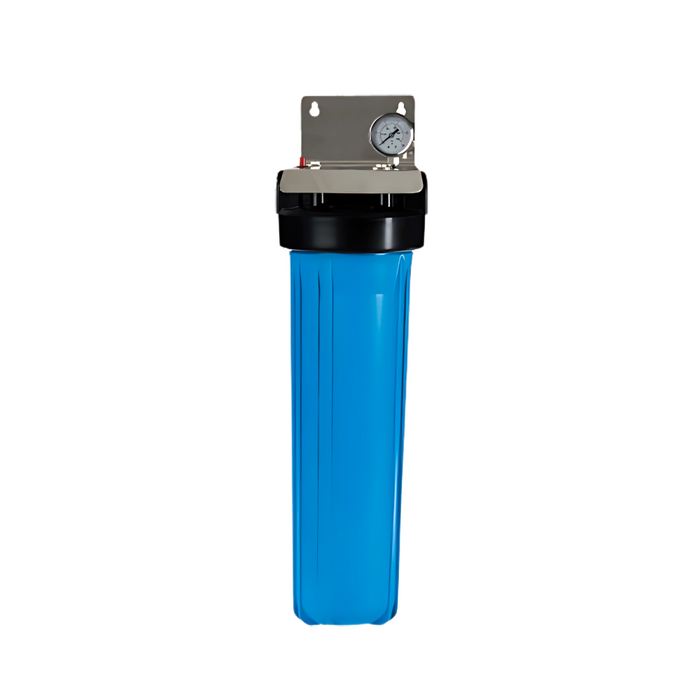 Land & Water Replacement Whole House 20" x 4.5" Blue Filter Housing & Mounting Bracket