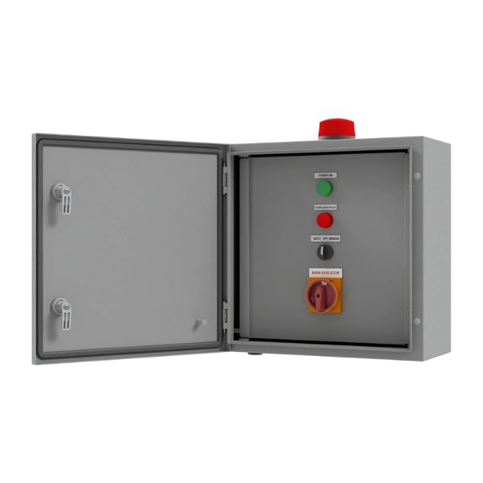 Matelec Standard DOL Motor Controller for Single Pump Applications with IP44 Steel Enclosure