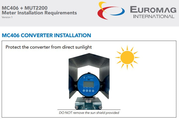 Bermad Sun Shade Cover for MC406 Electromagnetic Flow Converter