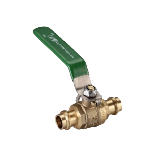 Metpress WaterMarked Press Fit CU Brass Ball Valve Lever Handle