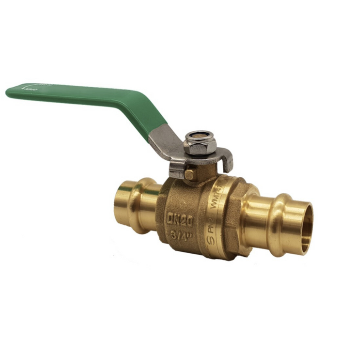 Metpress WaterMarked Press Fit CU Brass Ball Valve Lever Handle