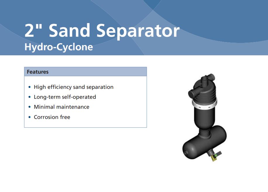 Netafim Arkal 50mm Plastic Hydrocyclone Sand Seperator (15–25 m³/hr)