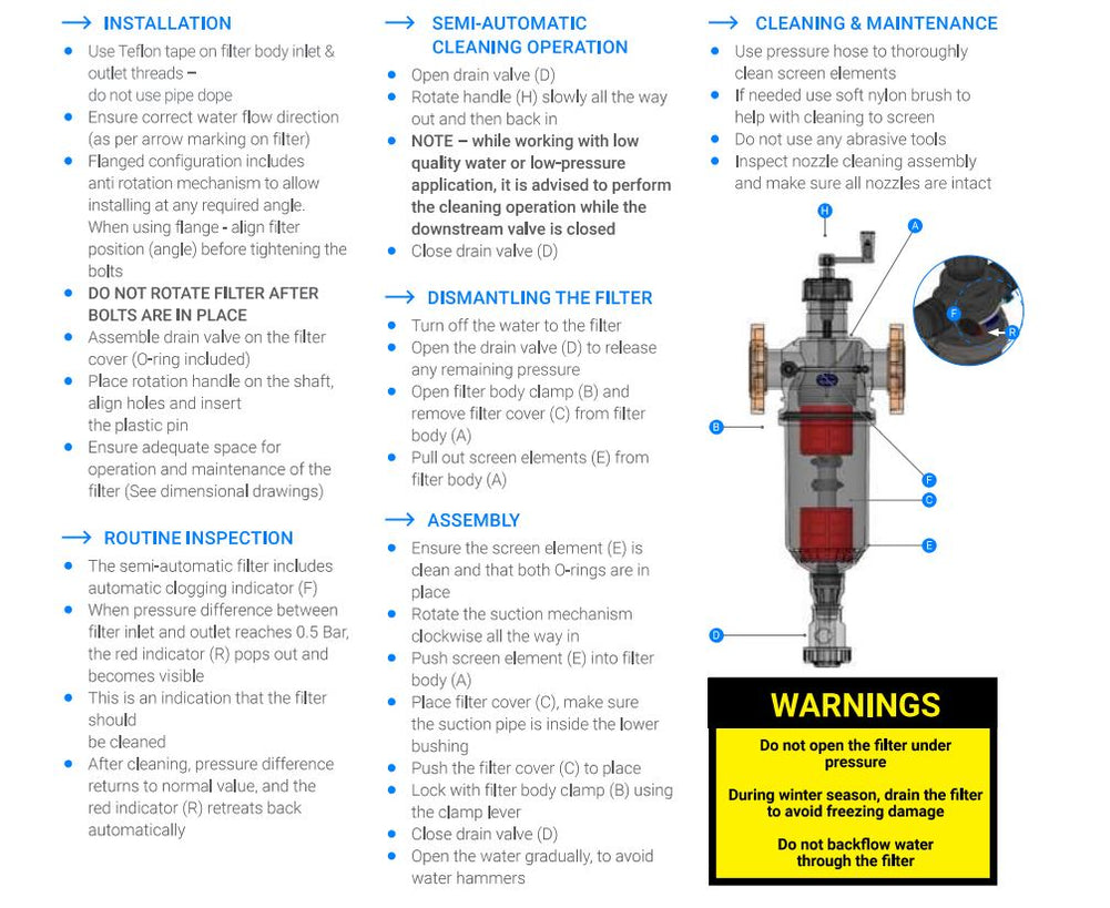 Netafim ScreenGuard 80mm SemiAutomatic Screen Filters Shop Online