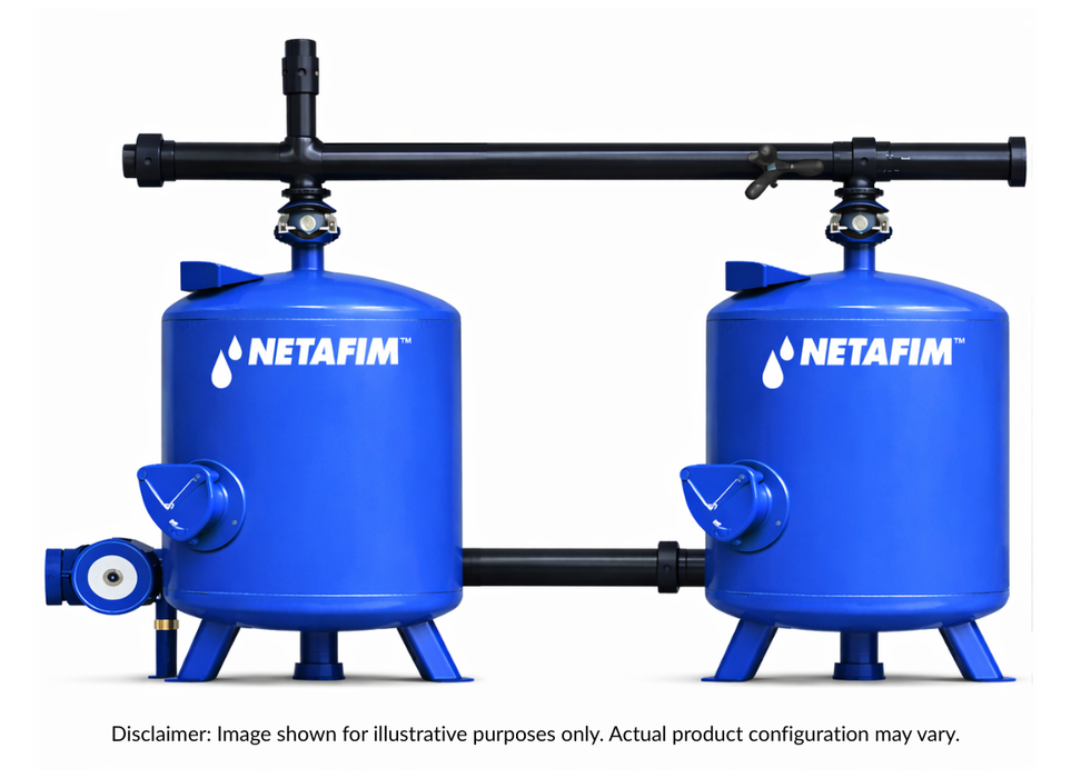 Netafim SandStorm 2 Tank Manifold Fully Automatic Gravel Media Filter System with Media – AC Controlled