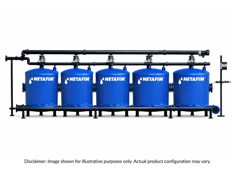 Netafim SandStorm 5 Tank Manifold Fully Automatic Gravel Media Filter System with Media – DC Controlled