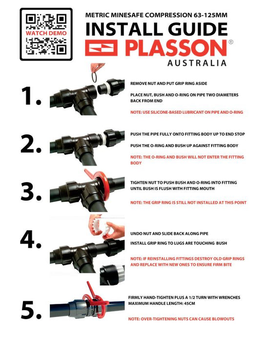 Plasson Metric End Caps for Blueline Poly Pipe