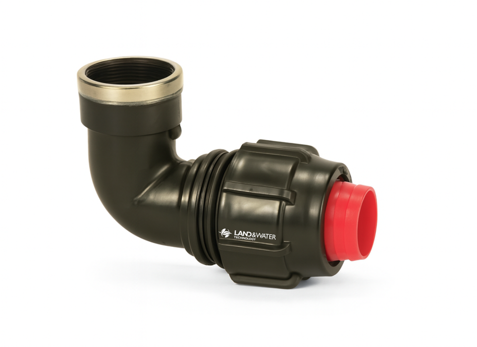 Plasson Rural Compression Female BSP Elbows for Redline Poly