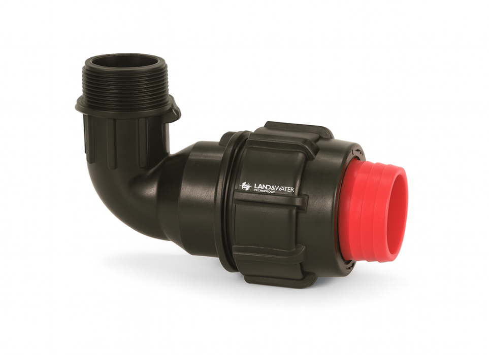 Plasson Rural Compression Male BSP Elbows for Redline Poly