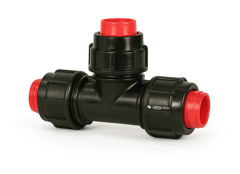 Plasson Rural Compression Tee Joiners for Redline Poly