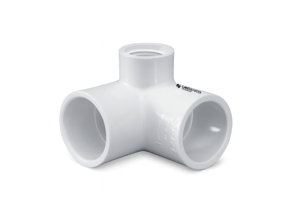 Dura PVC Side Outlet Corner Piece with 15mm BSP Thread