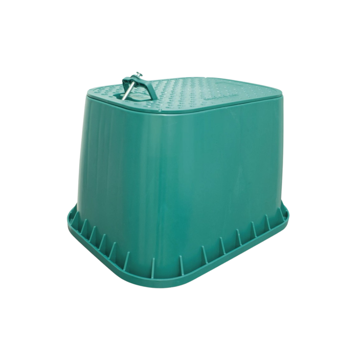 Rain PZRM Cert 111 10" EzOpen Extra Tough Commercial Medium Rectangular Valve Box with Lifting Handle (320mm Wide x 400mm Long x 215mm Deep)