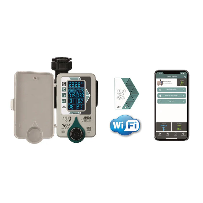Rain Amico Vision 1 Smart Rechargeable Battery Tap Timer with Bluetooth & Optional WIFI Connectivity