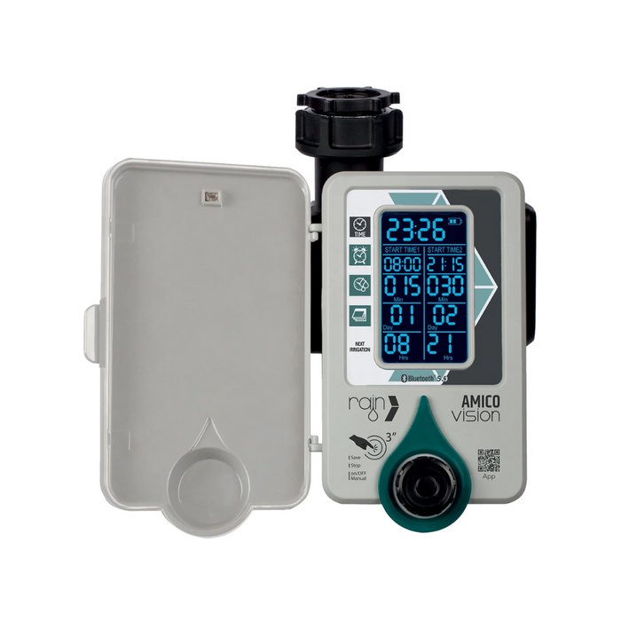 Rain Amico Vision 1 Smart Rechargeable Battery Tap Timer with Bluetooth & Optional WIFI Connectivity