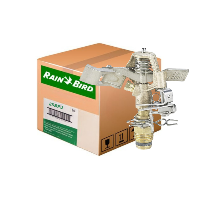 Rain Bird 25BPJ Adjustable Full/Part Circle 15mm Male Brass Impact Sprinkler (Box Of 10)