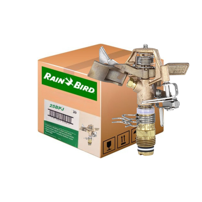 Rain Bird 25BPJ Adjustable Full/Part Circle 15mm Male Brass Impact Sprinkler (Box Of 10)