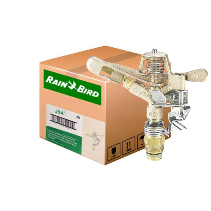 Rain Bird 35A Ajustable Full/Part Circle 20mm Male Brass Impact Sprinkler Body Only (Box of 10)