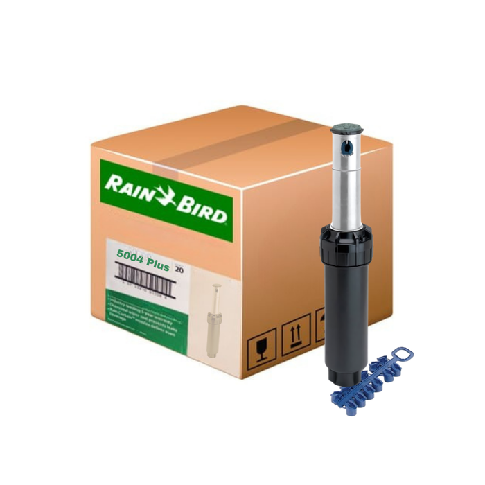 Rain Bird 5004 PLUS 100mm Adjustable 40-360° Gear Drive Sprinklers with Flow Stop Capability (10-15m / 20mm BSP)