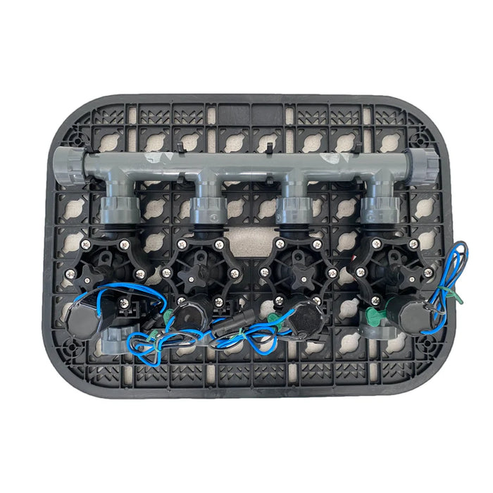 Rain Pre-Assembled DC 25mm Irrigation Solenoid Manifold Kit with x4 Valves & Quick Connectors