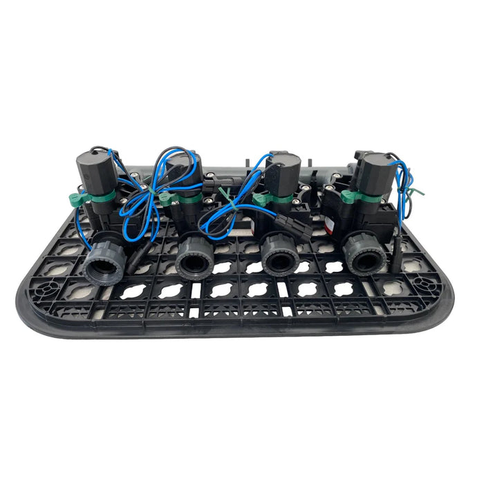 Rain Pre-Assembled DC 25mm Irrigation Solenoid Manifold Kit with x4 Valves & Quick Connectors