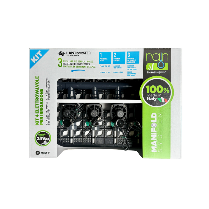 Rain Pre-Assembled AC 25mm Irrigation Solenoid Manifold Kit with x4 Valves