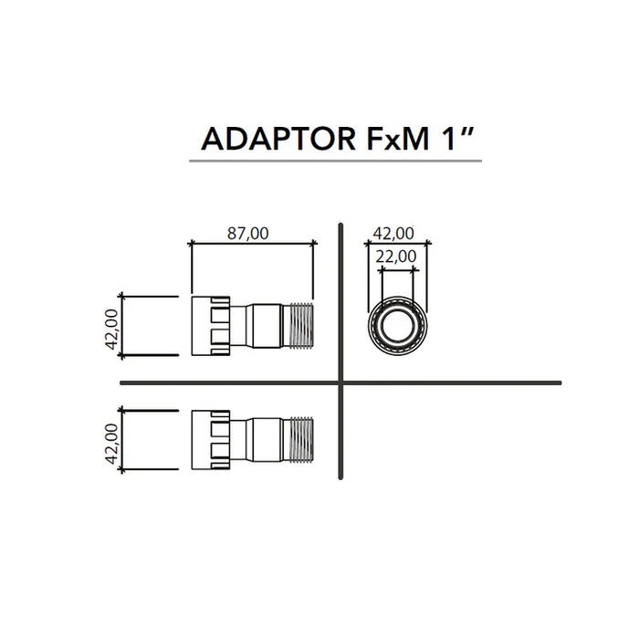 Rain PVC 25mm Manifold Swivel Adaptor M/F with O-Ring