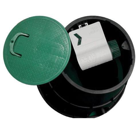 Rain PZCM 25 EzOpen Small Round Valve Box with Lifting Handle (250mm Diameter x 260mm Deep)