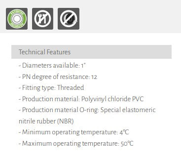 Rain PVC 25mm Manifold Swivel Coupling F/F with O-Ring