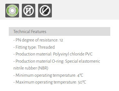 Rain PVC 25mm Manifold Swivel Cross F/F/F/F with O-Ring